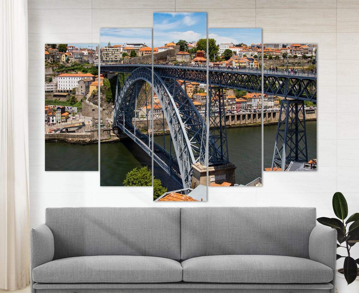 Porto Skyline Canvas Print - Portugal Wall Art & Decor - Stunning Lisbon Photo Print for Living Room, Bedroom & Office Décor