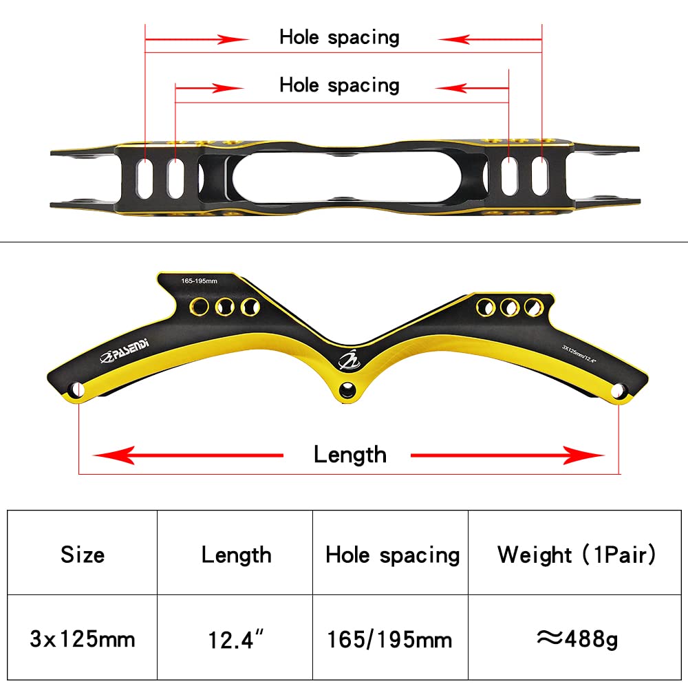 Professional 3X125MM Carbon Fiber Inline Speed Skates for Men - Big Wheels Roller Skating Shoes Black | Perfect for Racing, Training & Outdoor Sports