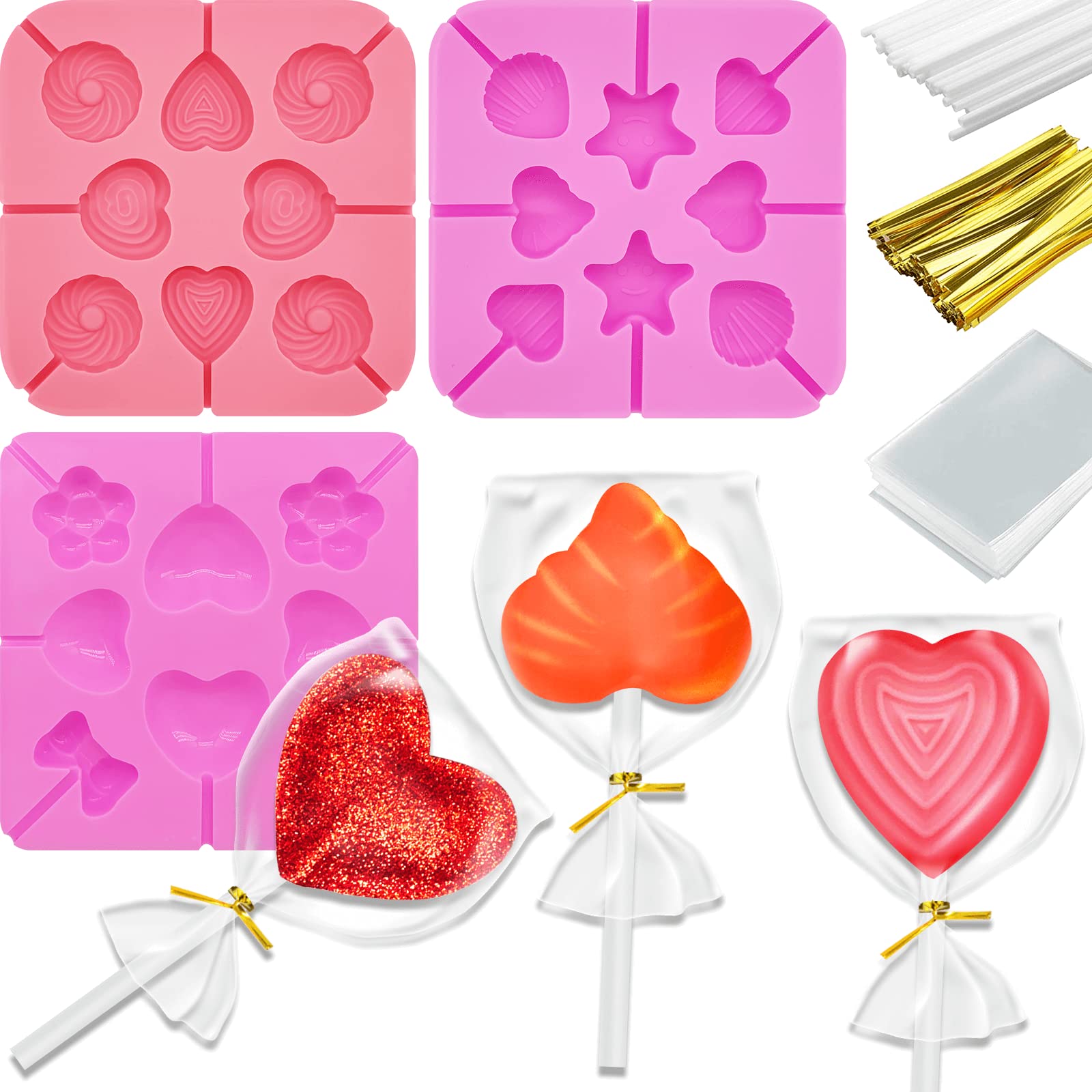 Valentine's Day Heart Shaped Silicone Candy Molds for Chocolate, Candies & Baking - Perfect for DIY Gifts, Party Favors & Romantic Treats