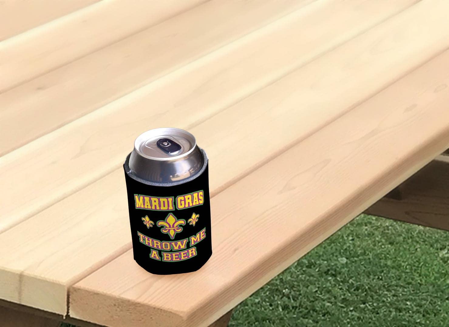 48-Pack Mardi Gras Beer Can Coolers - Insulated Drink Sleeves for Party, Parade & Tailgating - Fun Themed Throw Me A Beer Koozies for Festive Celebrations