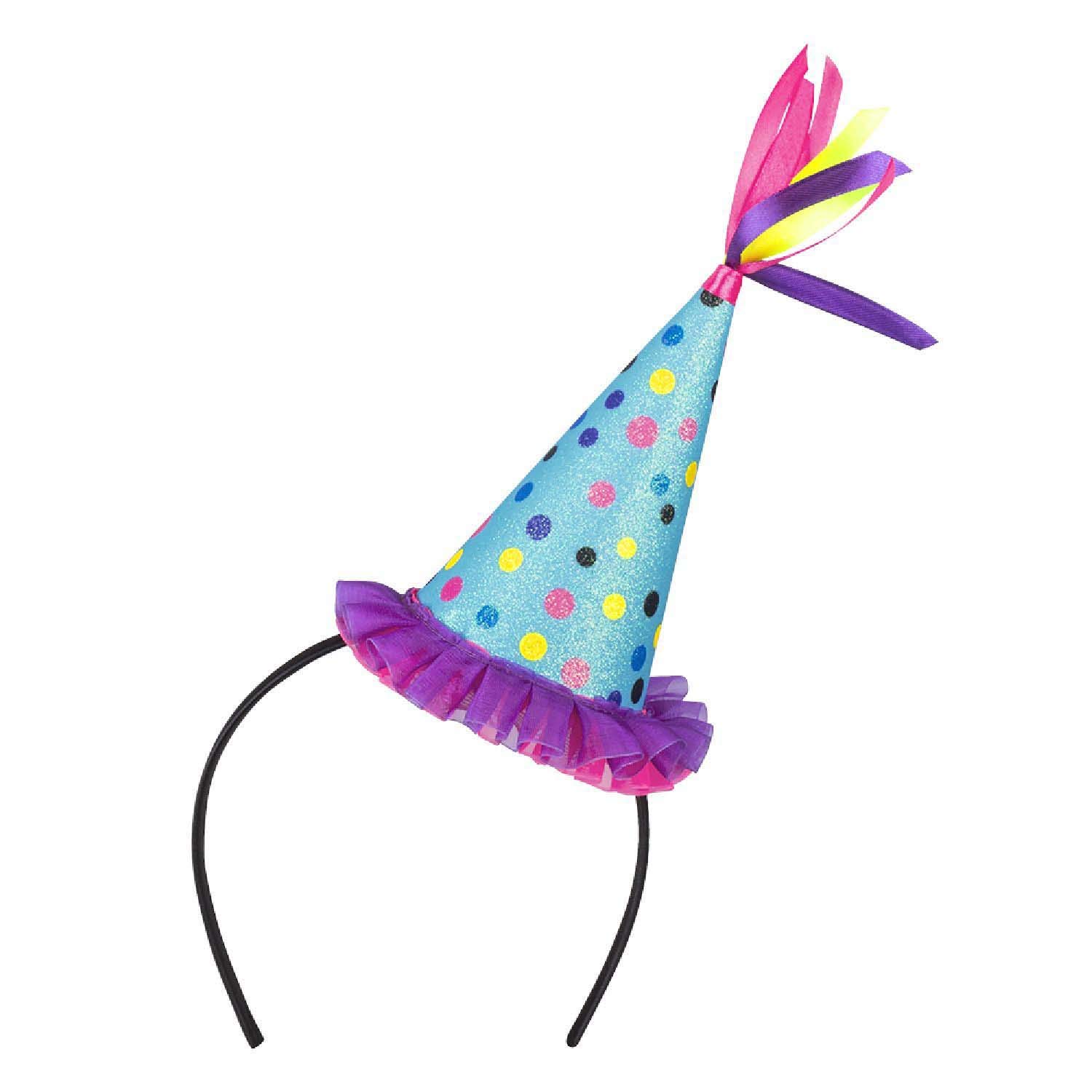 Boland 00944 - Stylish Party Headband with Dots | Fun Mini Hat for Costume, Carnival & Birthday Theme Parties | Perfect for Halloween, Cosplay & Festive Celebrations