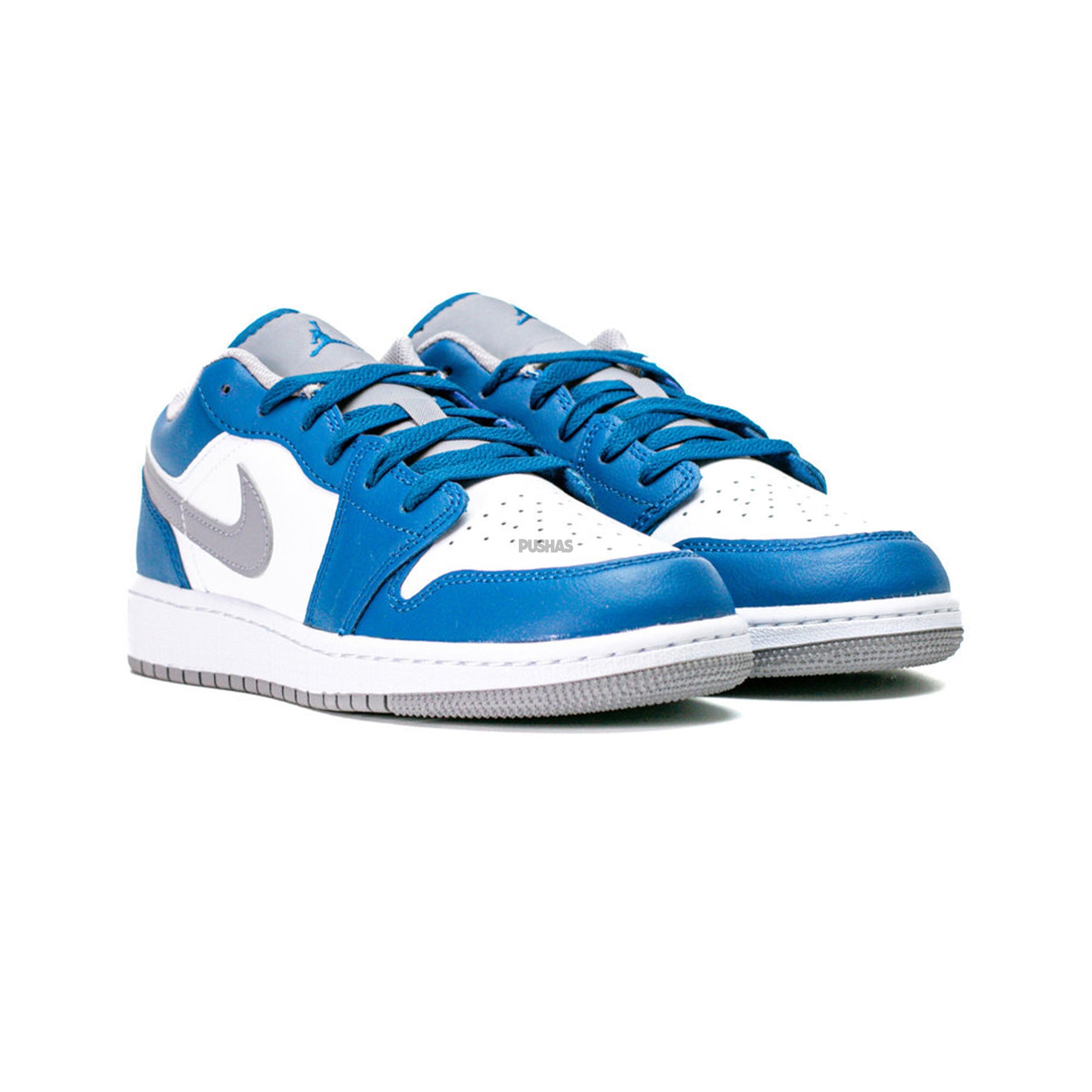 Air Jordan 1 Low 'True Blue' GS Sneakers for Girls (2022) - Comfortable Basketball Shoes for School, Sports & Casual Wear