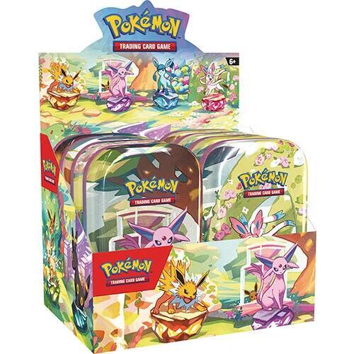 Prismatic Evolutions Mini Trading Card Tin - Collectible Pokemon Cards for Battles & Trading | Perfect for Gifts, Tournaments & Display