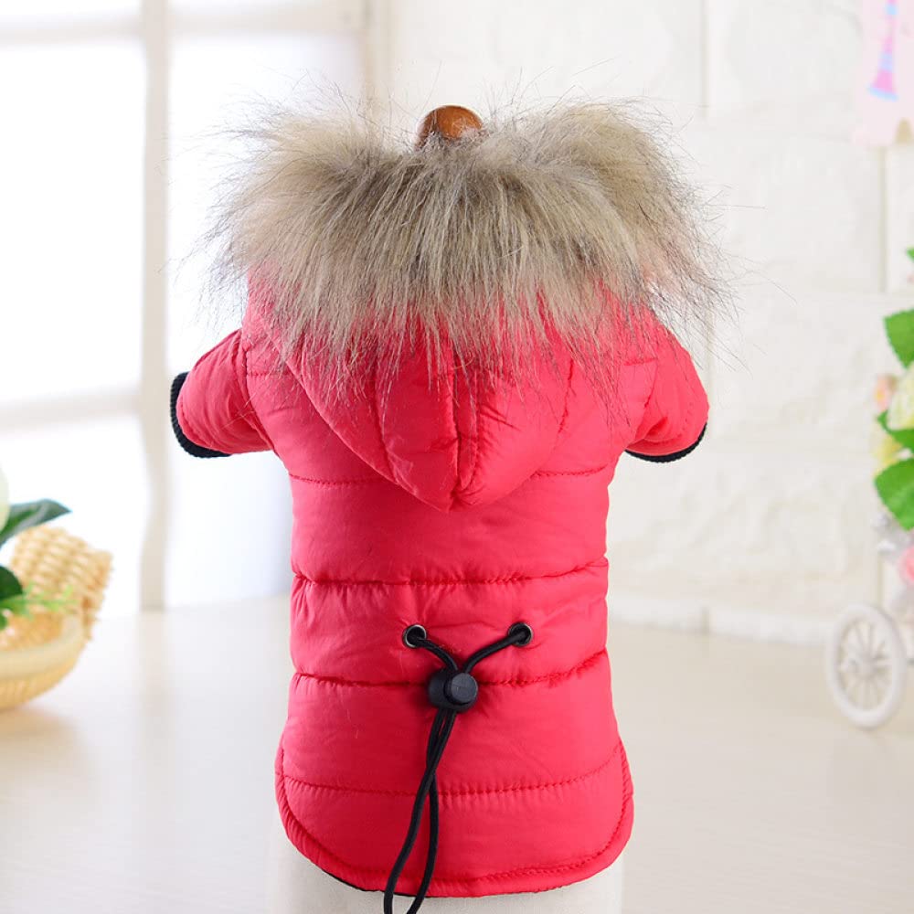 HUANSUN Winter Dog Coat - Warm Thickened Solid Color Pet Jacket for Small, Medium & Large Dogs (Red, Green) - Ideal for Cold Weather Walks & Outdoor Adventures