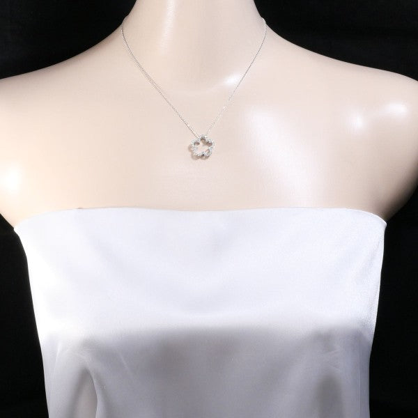 18K White Gold Diamond Necklace for Women - Elegant Pendant Jewelry Gift for Anniversary, Wedding & Special Occasions