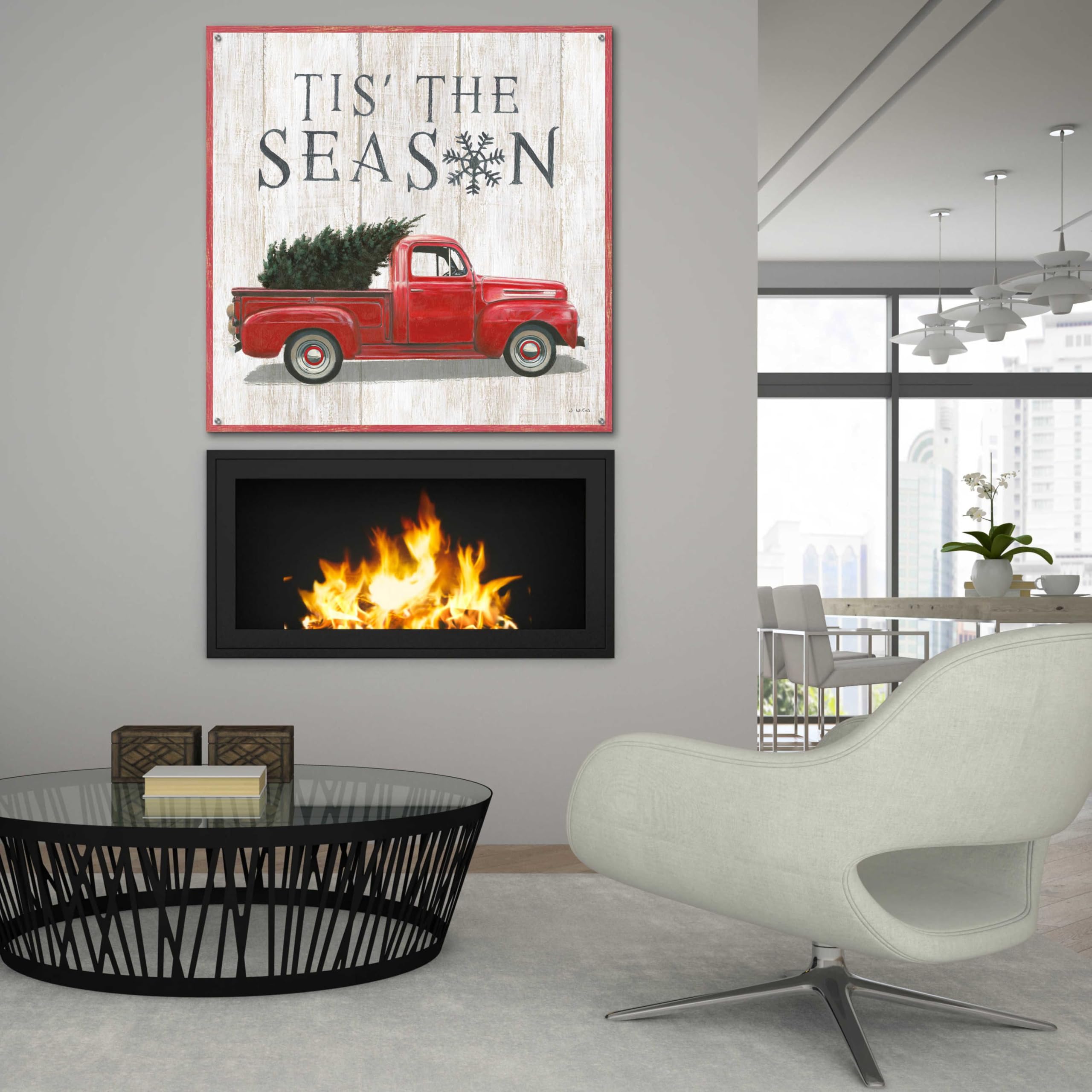 Epic Art 'Christmas Affinity XI' by James Wiens - 36x36 Inch Acrylic Glass Wall Decor - Perfect for Holiday Home Decor & Christmas Gift