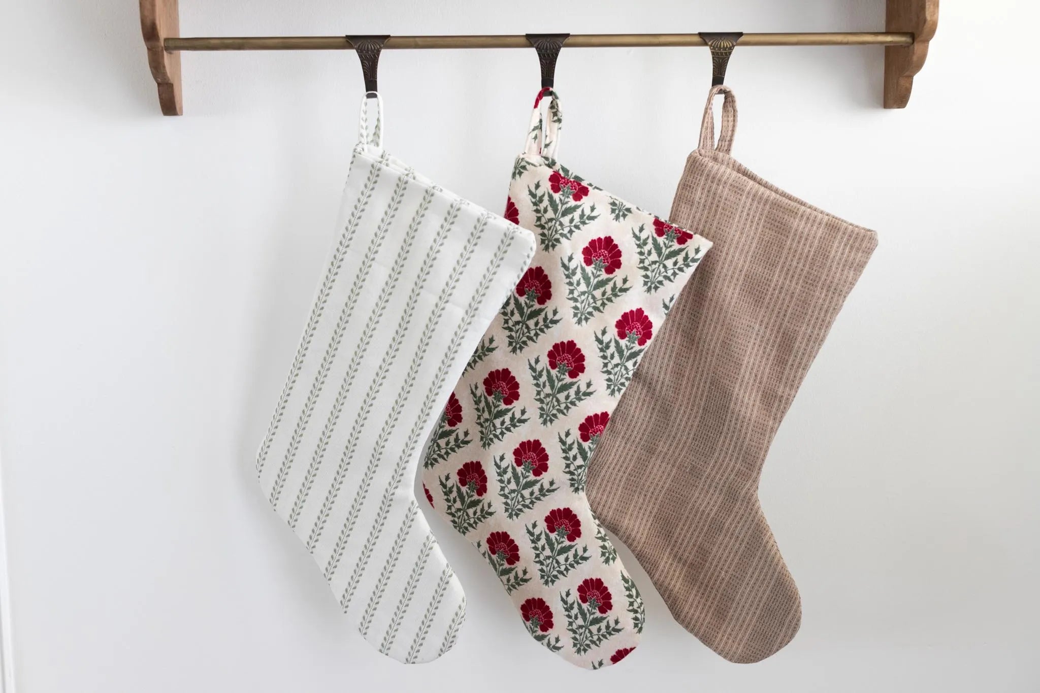 Handmade Christmas Stocking - Personalized Holiday Stocking for Gifts, Decor - Perfect for Fireplace Mantel, Xmas Tree, Festive Home Decor
