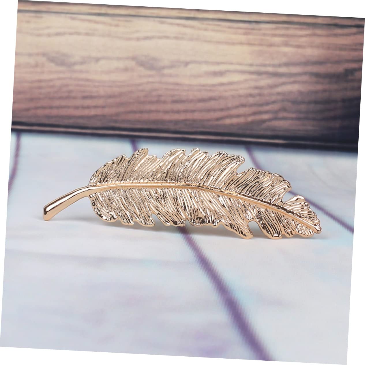 Beavorty Leaf Shaped Ponytail Holder - Alloy Hair Clip Barrette for Women & Girls (Golden/Silver) | Time-Saving Styling Tool for Work, Gym & Everyday Hairstyles