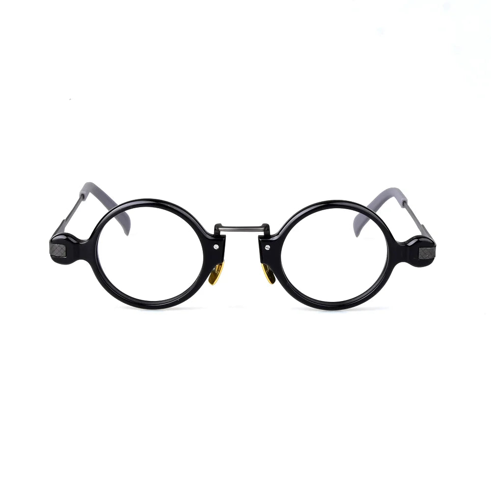 Aimee Unisex Full Rim Round Acetate Titanium Eyeglasses 141501 - Lightweight & Durable Frame for Reading, Work, and Everyday Use