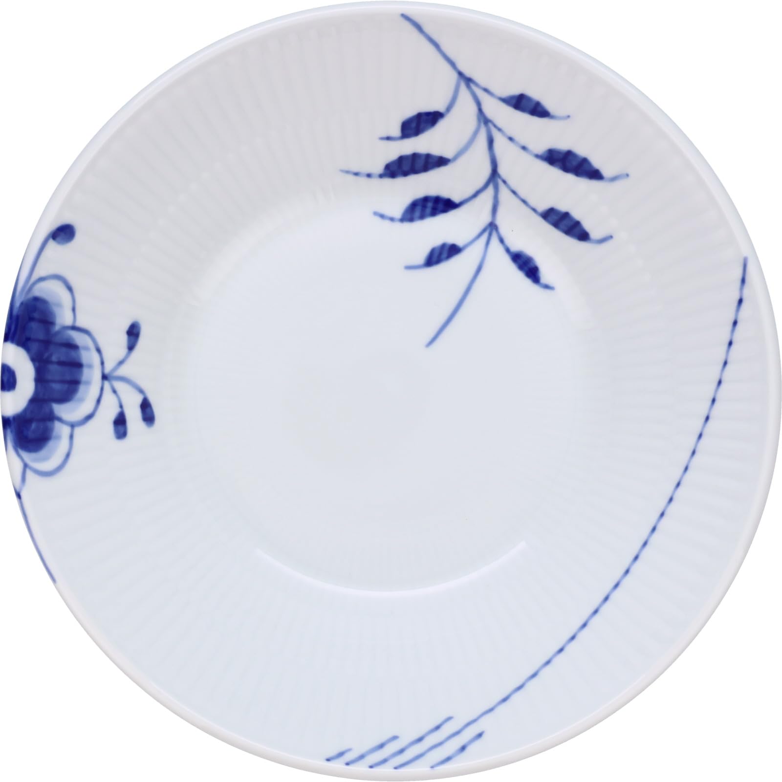Royal Copenhagen Blue Fluted Mega Deep Plate - 6.7 Inch (17 cm) Fine Porcelain Dinnerware - Elegant Wedding Gift & Anniversary Present for Bridal Shower, Housewarming, and Formal Dining