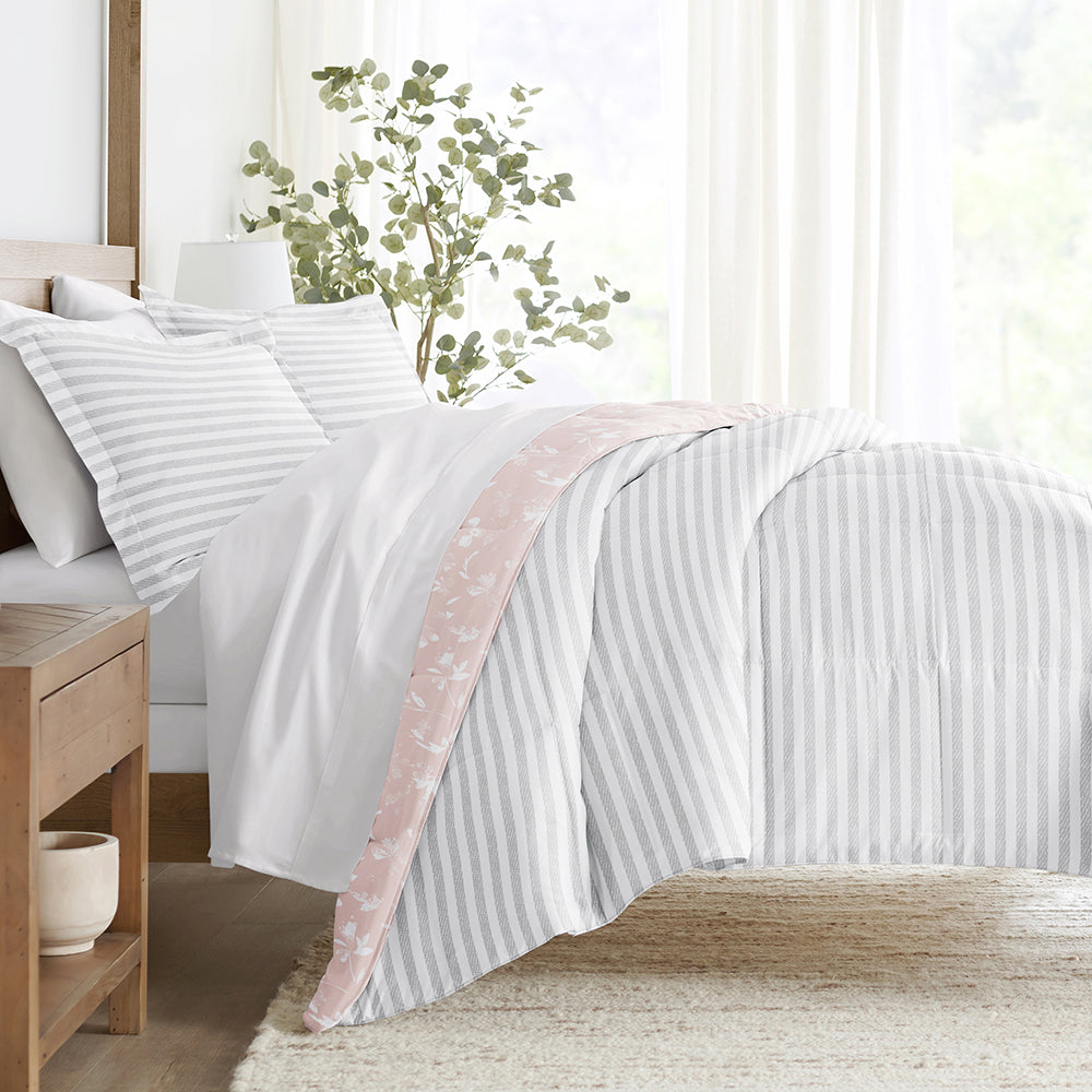 Soft & Cozy Patterned Down Alternative Comforter Set - All-Season Bedding for Master Bedroom, Guest Room & Dorm - Hypoallergenic & Machine Washable