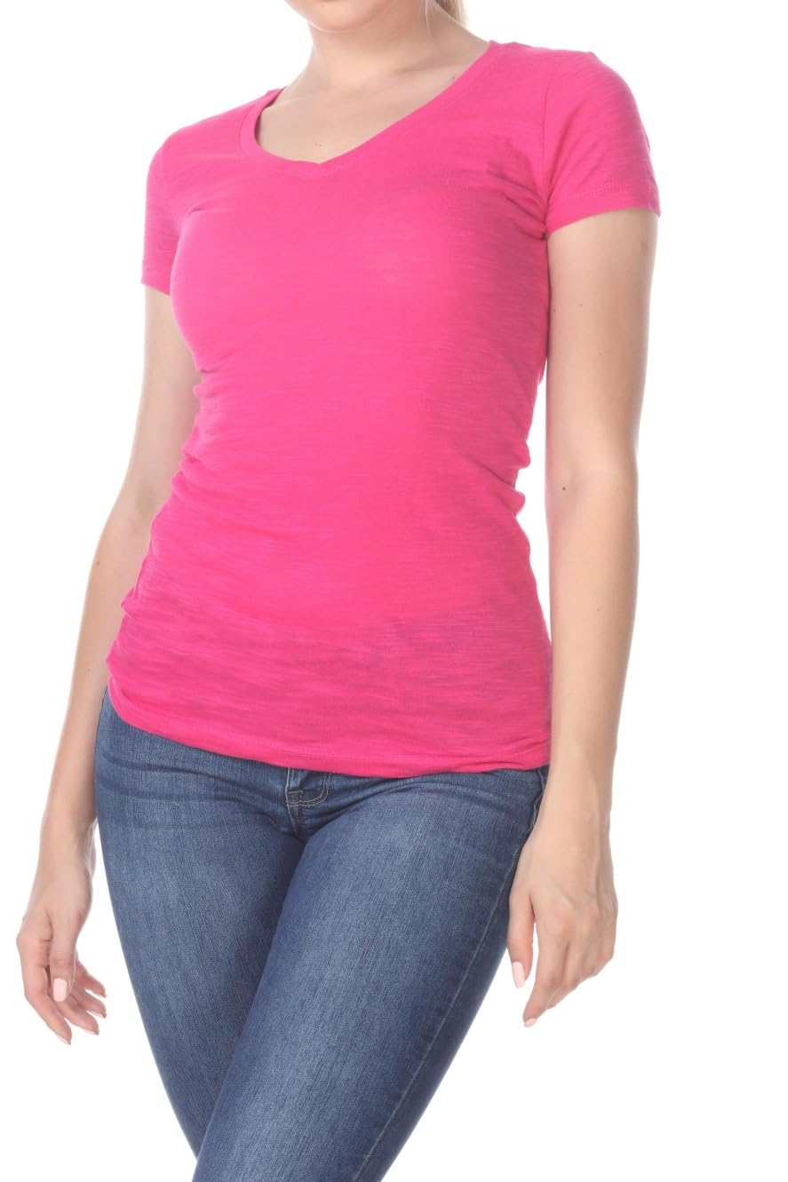 2025 New Women's Slim-Fit Solid Color Short Sleeve T-Shirt - Soft Comfortable Layering Tee for Casual Wear, Summer Outfits & Everyday Basics
