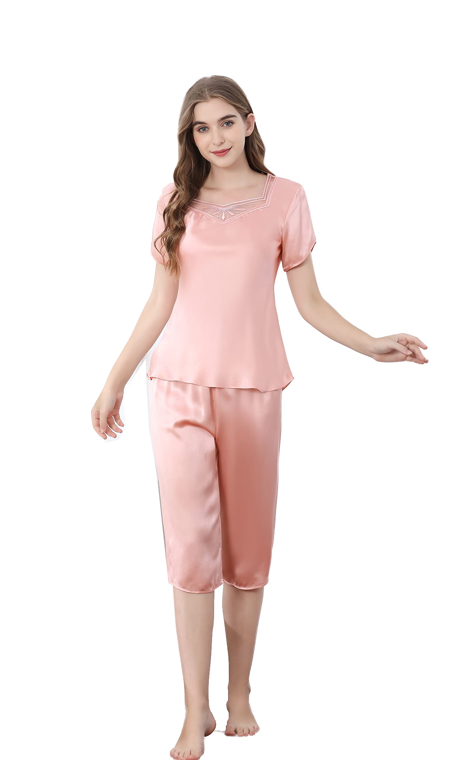 Alexander Women's Pure Mulberry Silk Pajama Set - Luxury Sleepwear for Women - Soft & Breathable Silk Pajamas for Sleeping, Lounging & Travel