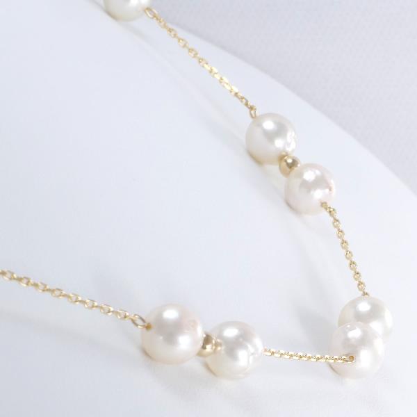 18K Yellow Gold Pearl Necklace for Women - Elegant Cultured Pearl Jewelry Gift for Birthday, Anniversary & Special Occasions