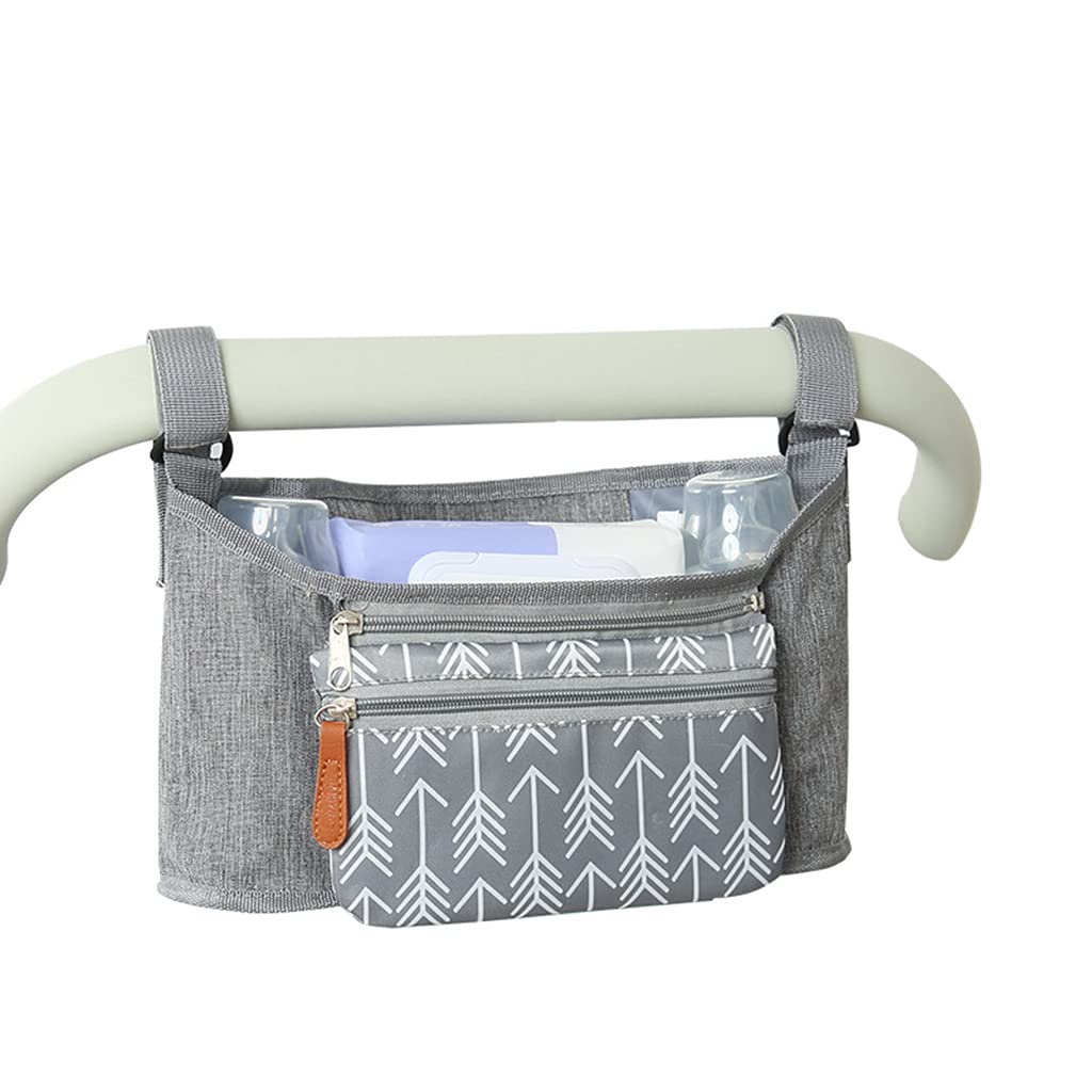 **Jojobasec Baby Stroller Organizer Bag - Detachable Pram Diaper & Bottle Holder for Nursing - Perfect for Travel, Shopping & Daily Outings**