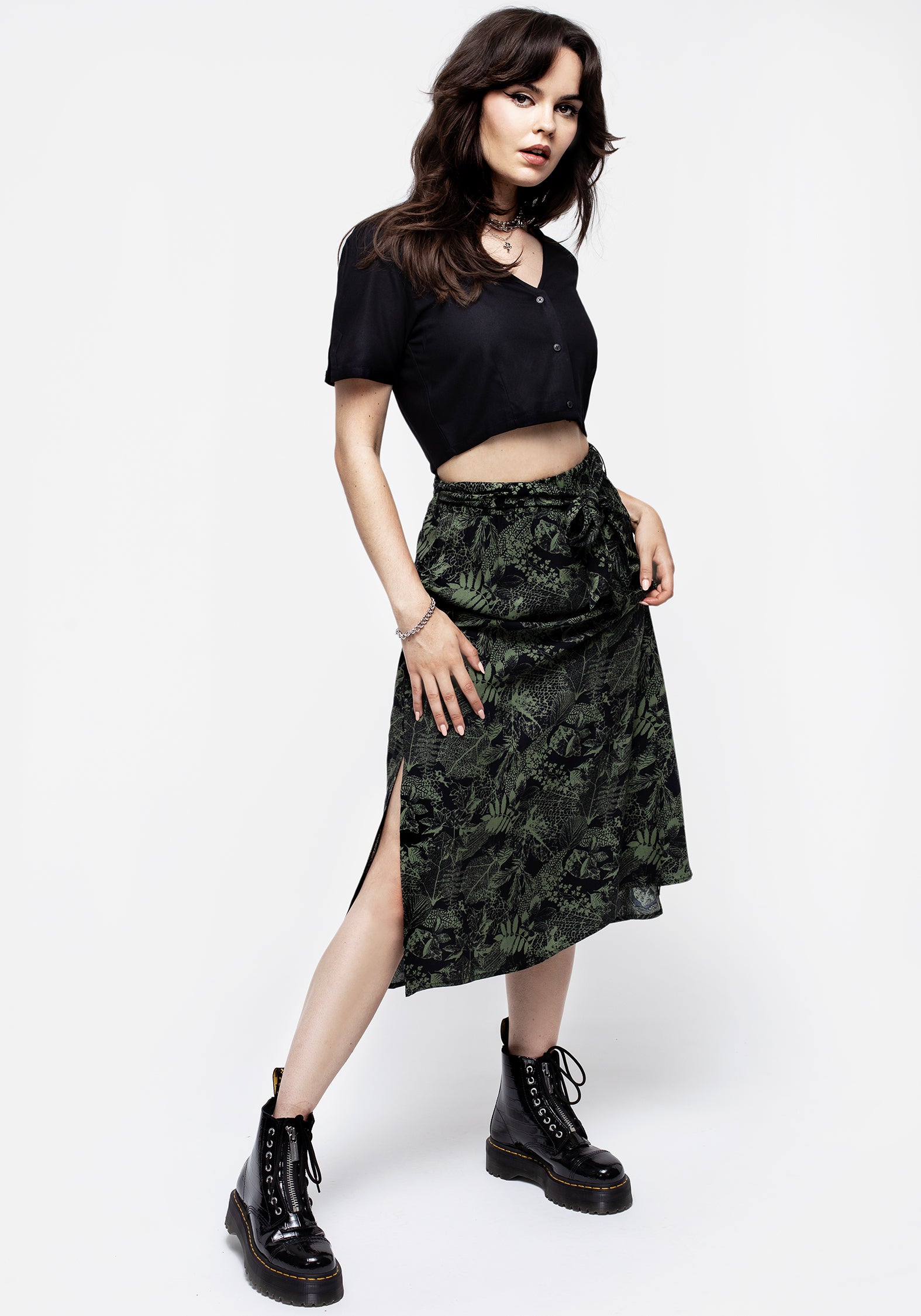 Daphne Midi Skirt for Women - Flowy A-Line Skirt with Pockets | Perfect for Office, Date Night & Summer Outfits