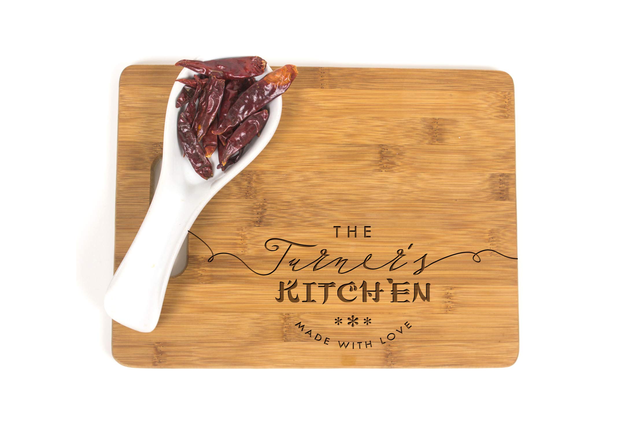 Premium Wooden Cutting Board - Elegant Wedding Gift for Bride & Groom, Bridal Shower Present, Housewarming Gift - Perfect for Kitchen Decor & Food Preparation