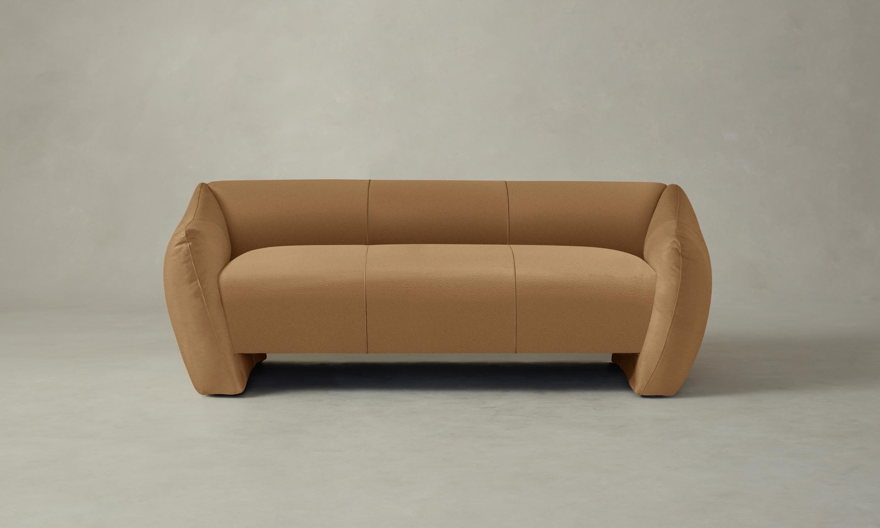 Premium Pebbled Leather Bond Settee in Latte - Stylish and Durable Sofa for Living Room, Office, or Lounge Area