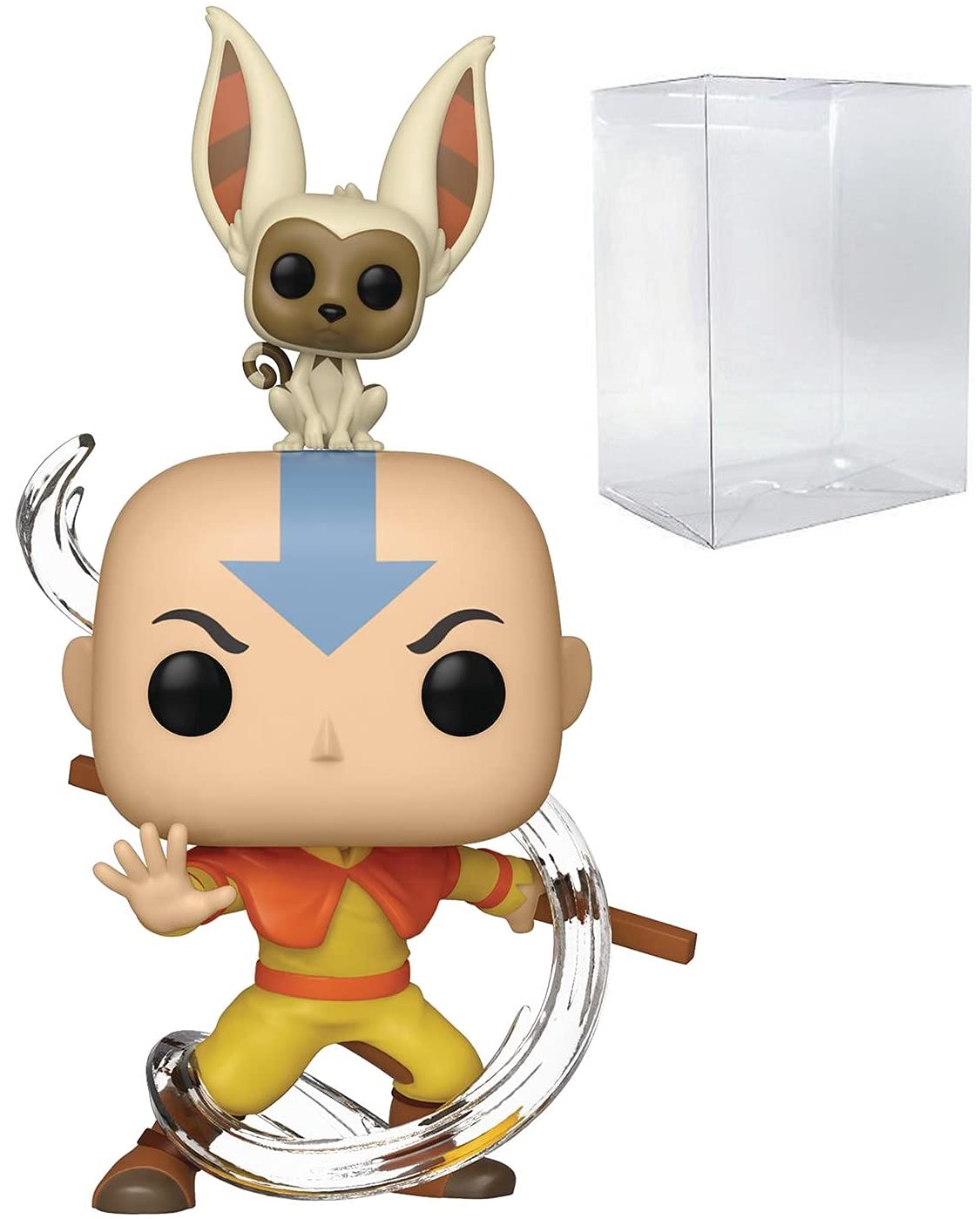 Funko Pop! Vinyl Figure: Avatar The Last Airbender - Aang with Momo (3.75 Inch Collectible) with Free Pop Protector Case | Perfect for Display, Gifts & Anime Collections