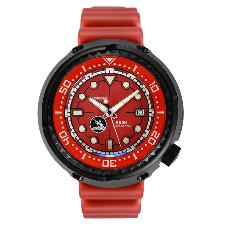 RDUNAE Men's Automatic Diver Watch - Military Titanium Wristwatch with NH35 Movement, 500M Water Resistant, Sapphire Crystal & C3 Luminous Bezel - Perfect for Scuba Diving, Snorkeling and Outdoor Adventures