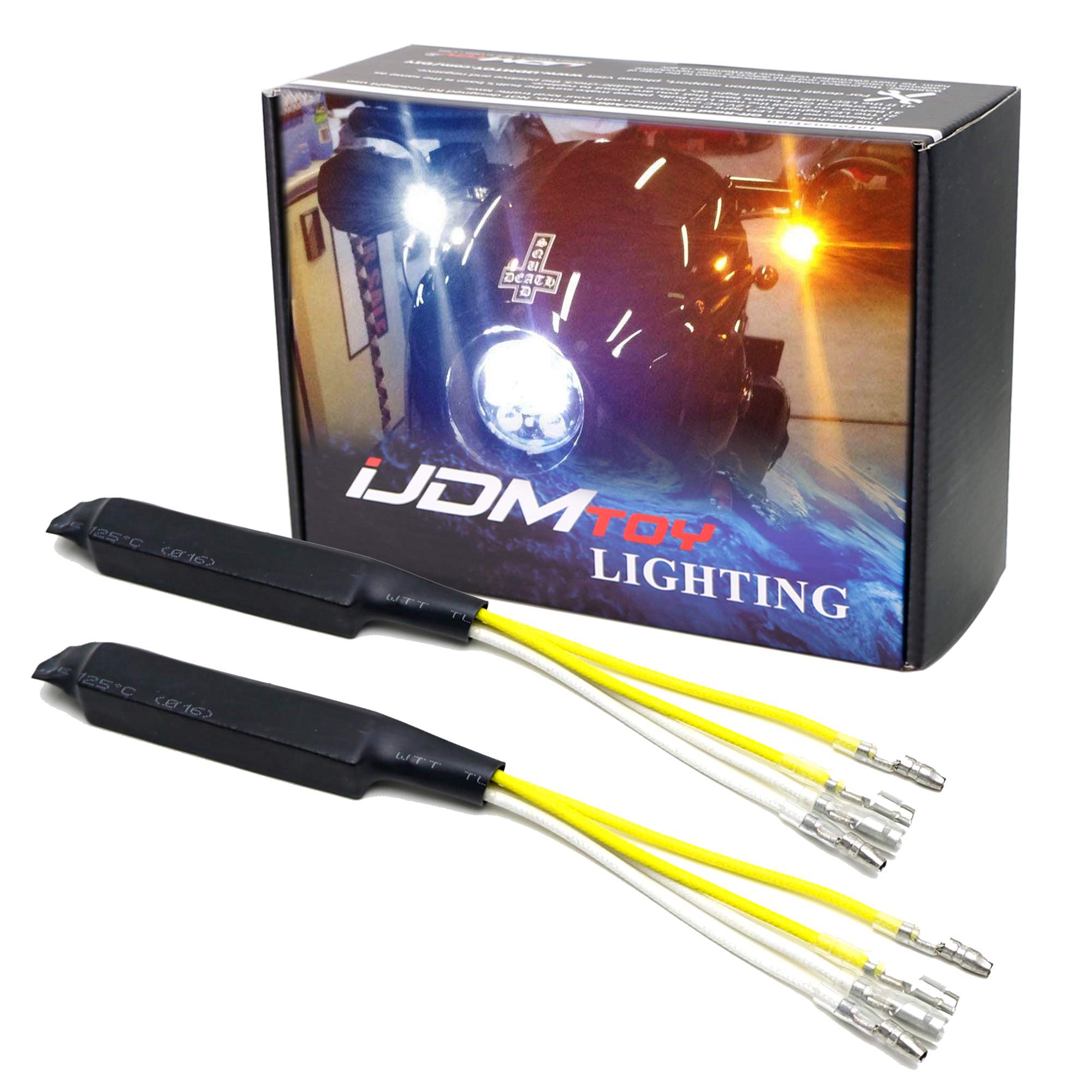 30W 15 Ohm Ceramic Resistor - Motorcycle LED Turn Signal Bulb Hyper Flash Fix - Compatible with Harley, Honda, Yamaha - Eliminates Fast Blinking for Safety Riding