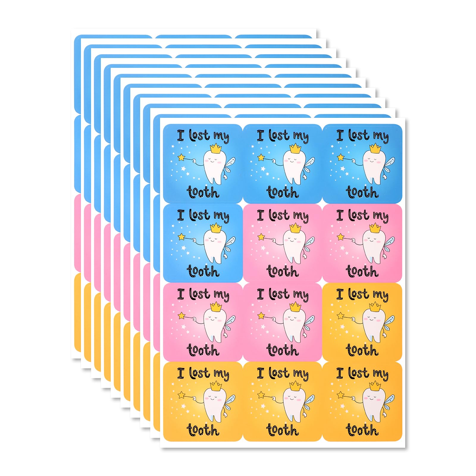 120pcs Tooth Fairy Stickers for Kids - Fun Lost Tooth Reward Stickers, Cute Dental & Oral Care Decals for Encouragement & Celebration - Perfect for Tooth Fairy Gifts, School Rewards & Bedtime Routines