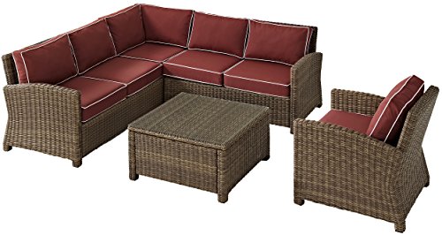 Brown With Sangria Cushions