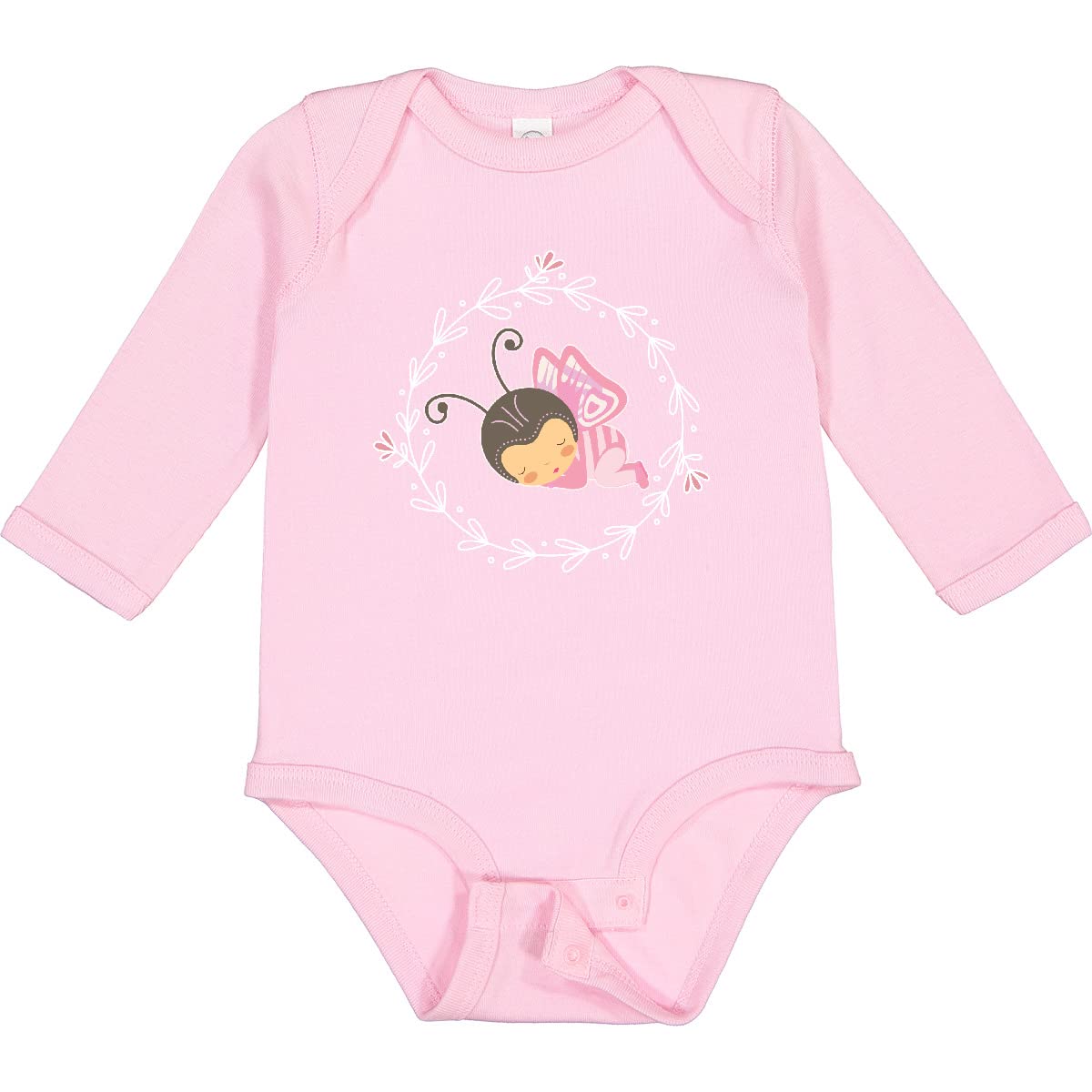 Inktastic Baby Girl Clothes - Adorable Butterfly Print Long Sleeve Creeper Outfit for Newborns & Infants | Perfect for Playdates, Photo Shoots & Everyday Wear