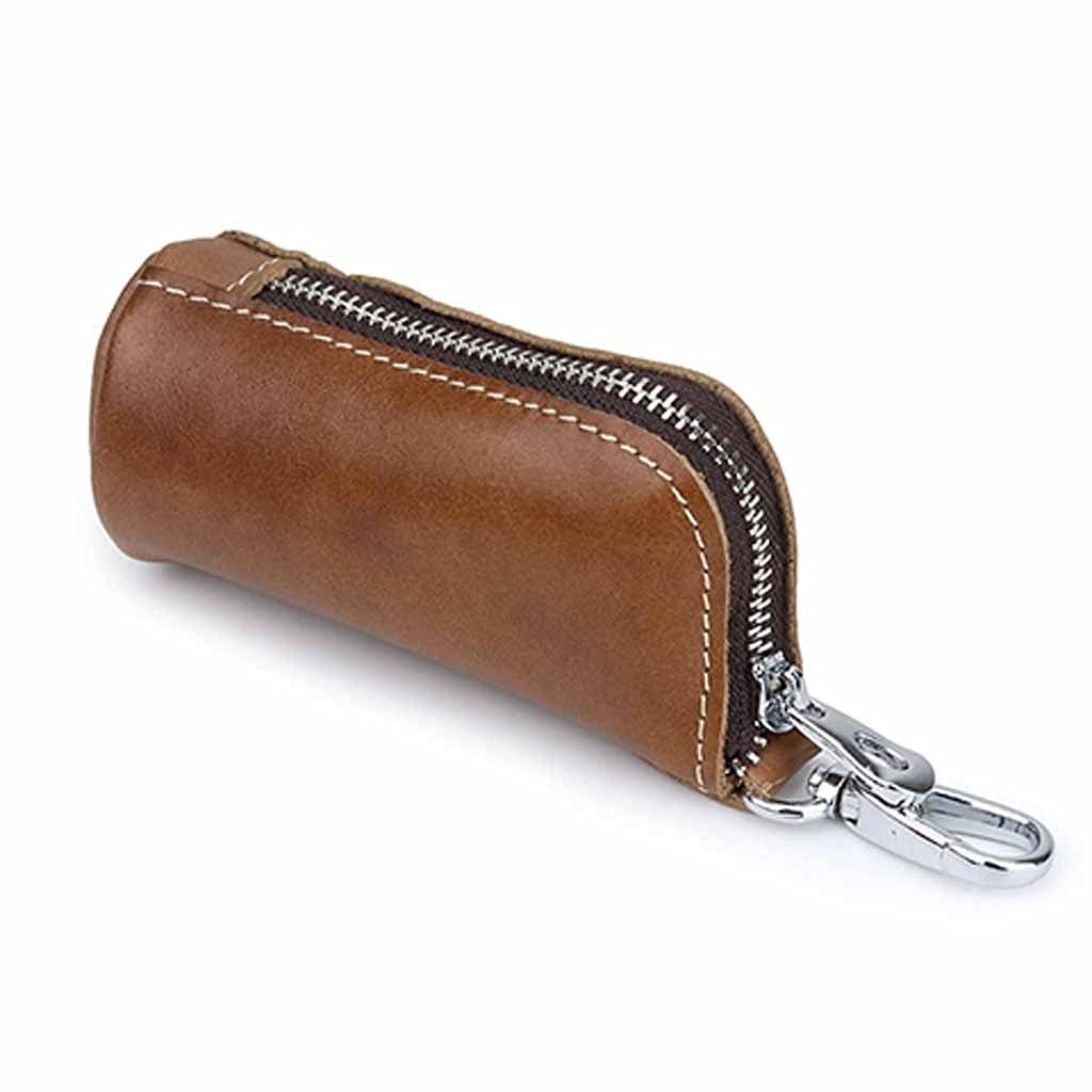 Stylish Unisex Leather Key Holder Wallet - European & American Design for Women & Men | Perfect for Keys, Cards & Cash | Ideal for Daily Use, Travel & Gifting (Color: D)