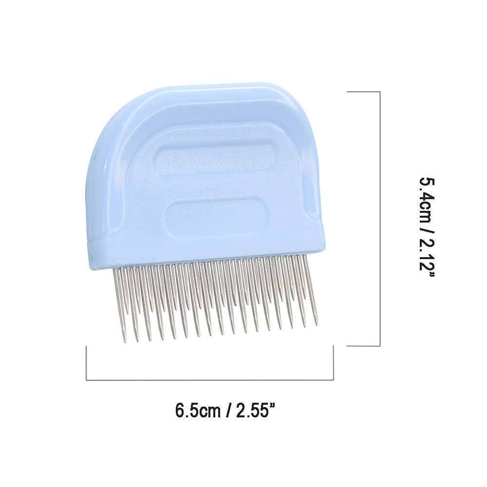 Premium Stainless Steel Pet Grooming Comb Set for Dogs & Cats - Long & Short Tooth Combs for Effective Hair Removal, Detangling Mats, Shedding & Dirt - Perfect for Small Animals & Daily Pet Care at Home