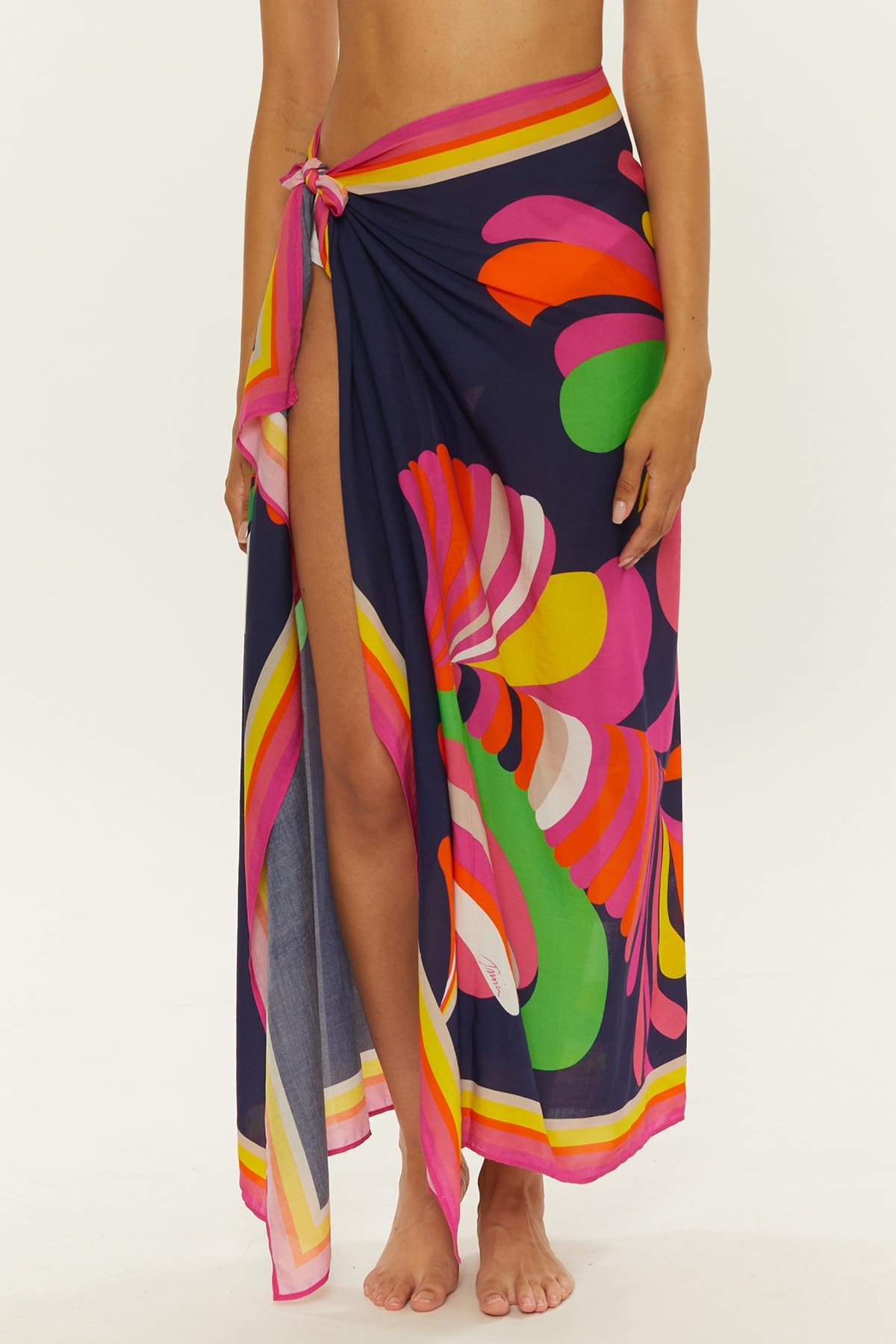 Trina Turk Women's West Palm Sarong - Stylish Casual Beach Cover Up for Summer, Swimwear, and Vacation | Perfect for Poolside, Beach Outings, and Resort Wear