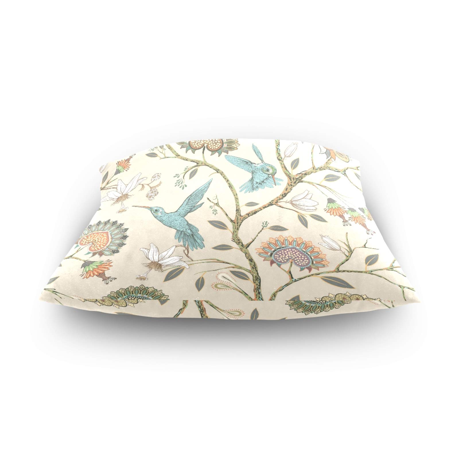 20x20 Inch Hummingbird & Floral Decorative Throw Pillow Covers - Square Farmhouse Style Cushion Cases for Sofa, Couch, Bedroom & Living Room Decor - Perfect for Home, Office & Seasonal Decorations