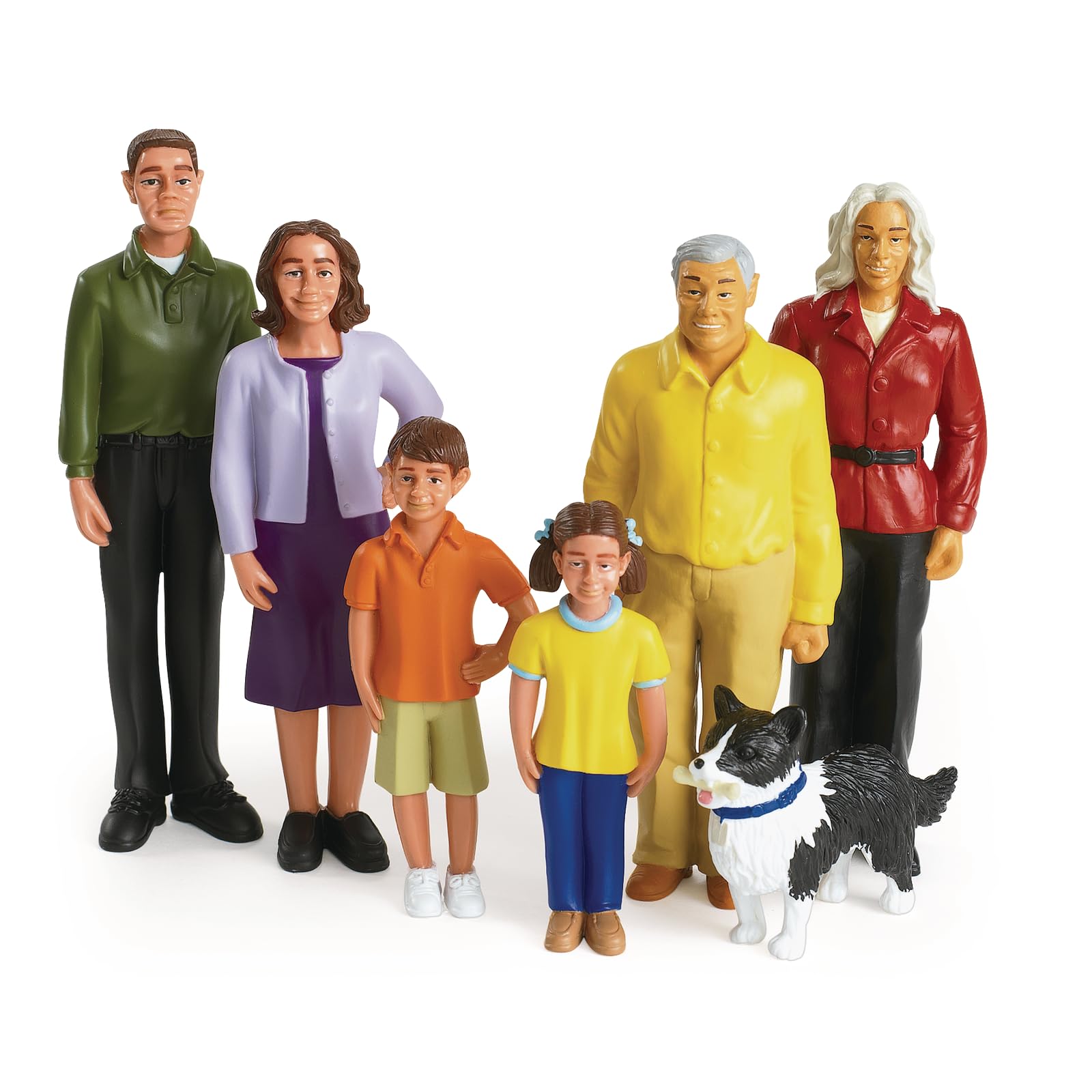 Excellerations Multicultural Family Dolls Set - 4 Ethnicities, 28 Pieces for Pretend Play & Block Play - Perfect for Preschool, Daycare & Homeschool Learning Activities
