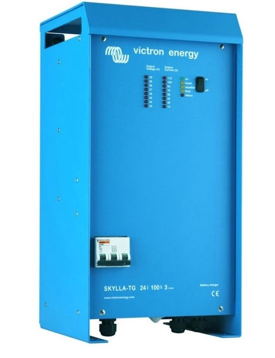 Victron Energy Skylla TG 24/100(1+1) 3 Phase 400V Battery Charger - High Power Marine & Industrial Charging Solution for Boats, RVs, and Off-Grid Systems