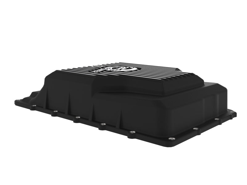 aFe Pro Series Rear Transmission Pan for 2017-2024 Ford F-150 10R60/10R80 - Black with Machined Fins | Heavy-Duty Performance Upgrade for Towing & Off-Road Adventures