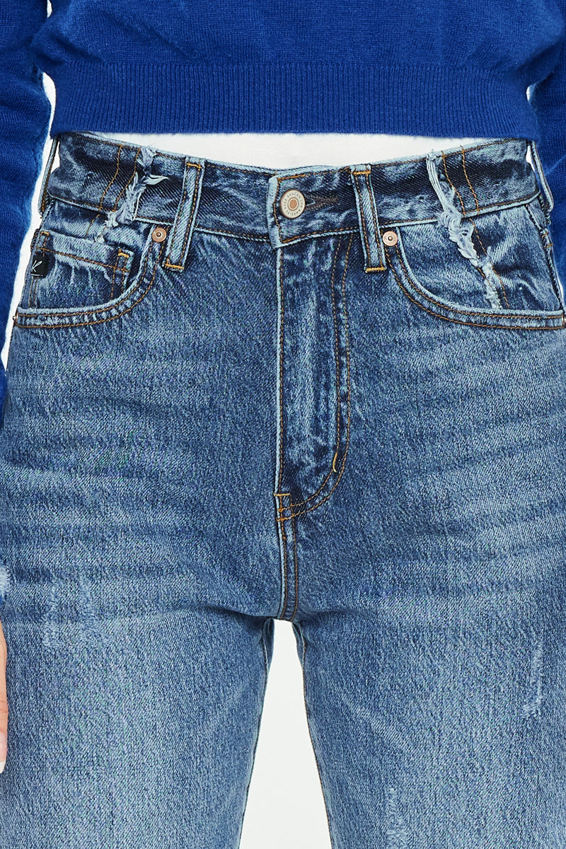 Tess High Rise Straight Leg Jeans for Women - Comfortable Stretch Denim Pants with Classic Fit - Perfect for Casual Outfits, Work & Everyday Wear