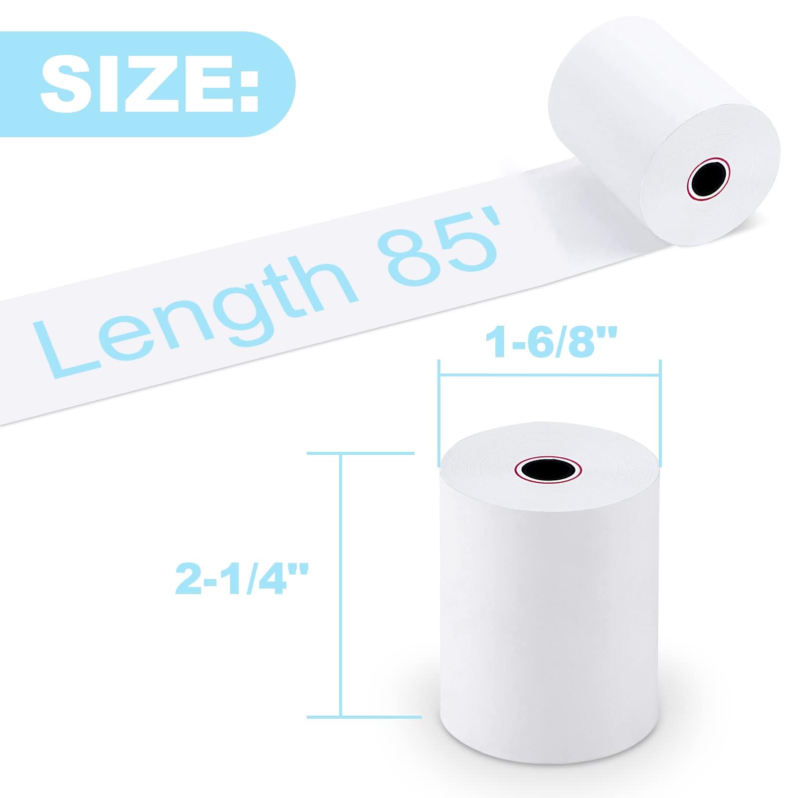 RyhamPaper 50 Rolls Thermal Receipt Paper - 2 1/4