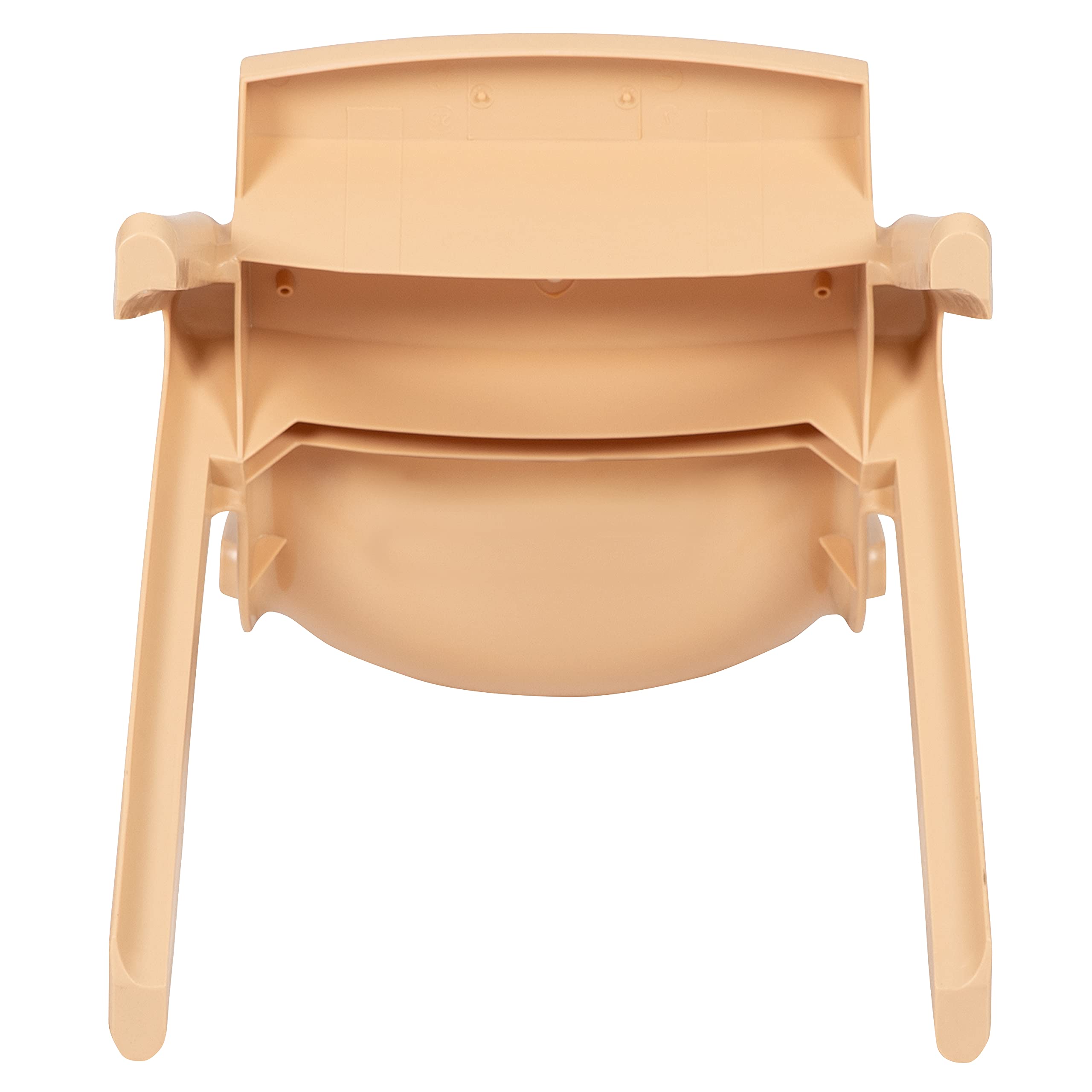 Flash Furniture Whitney 10-Pack Natural Plastic Stackable School Chairs - 12