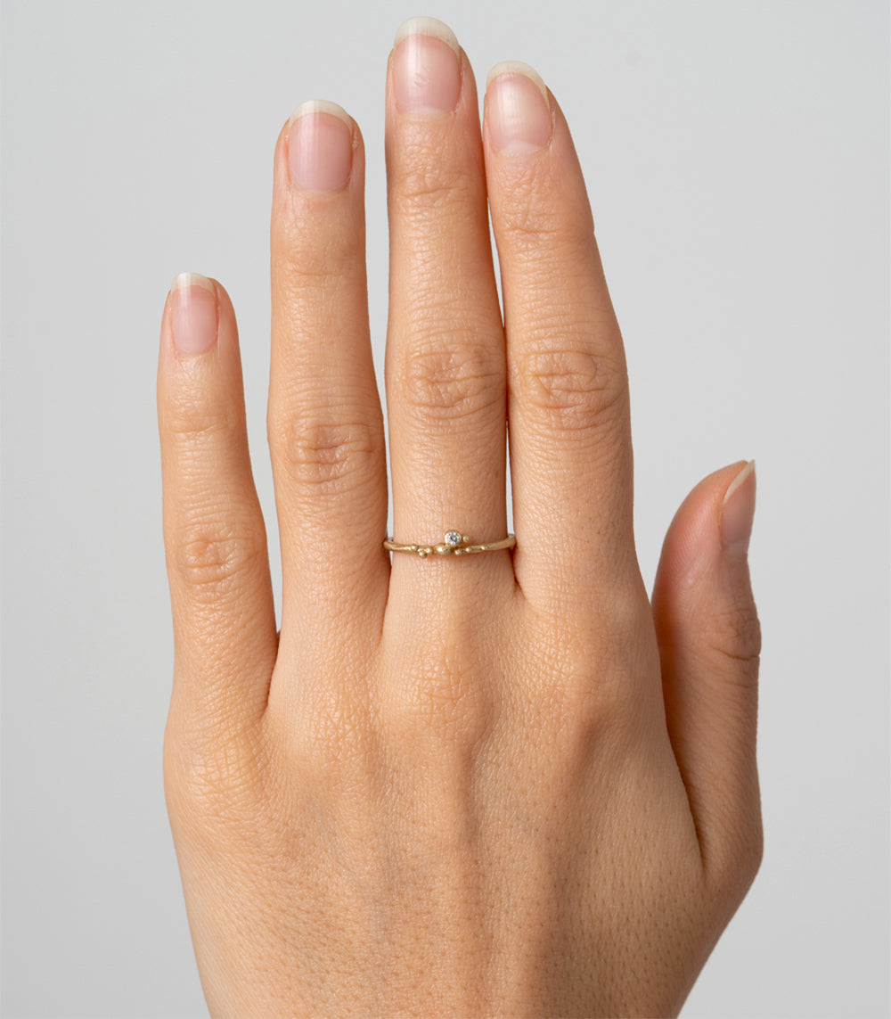 Boho Diamond Stacking Rings for Women - Mini Dewdrops Stackable Rings Set - Dainty Gold & Silver Rings for Layering - Perfect for Everyday Wear, Gift Giving & Boho Fashion