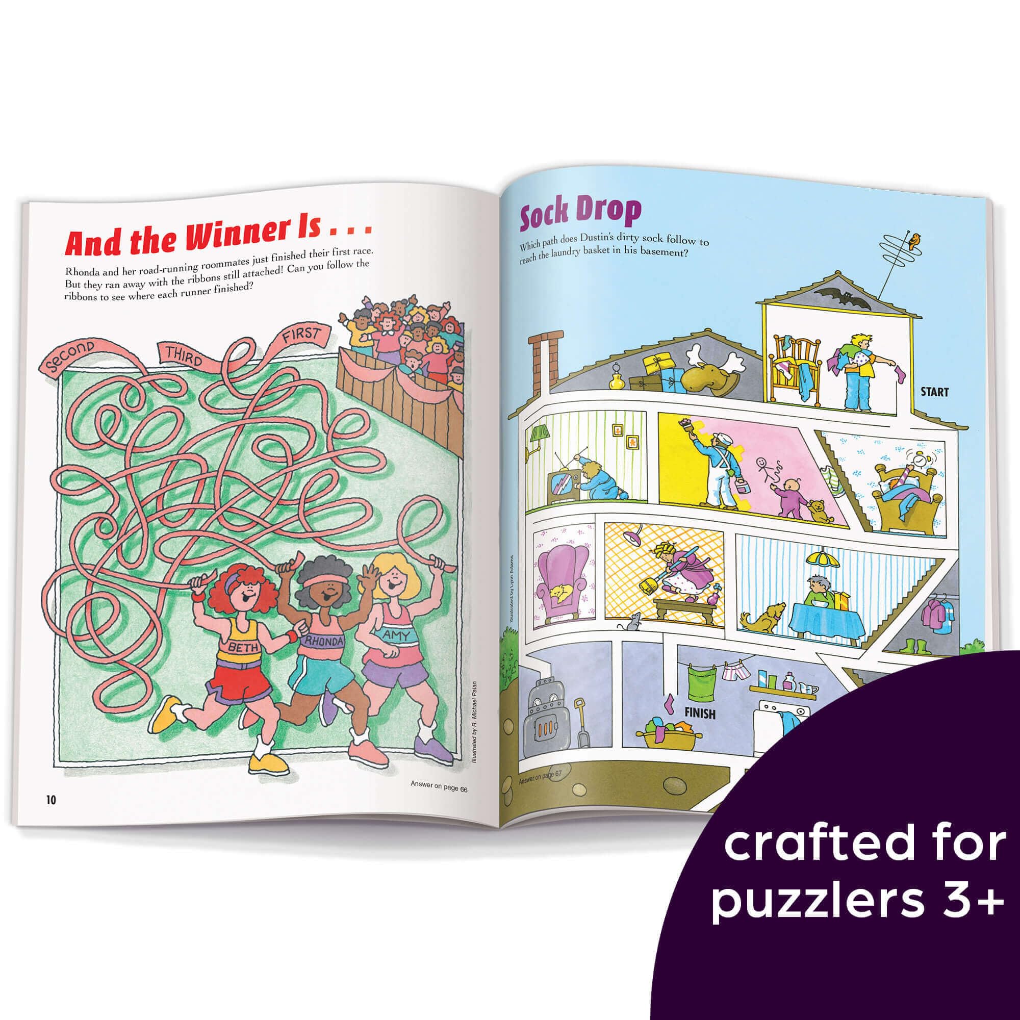Amazing Mazes Beginner Activity Books for Kids Ages 3-6 | 2-Pack of 144 Page Screen-Free Puzzle Books | Fun & Challenging Learning Games for Preschoolers | Perfect for Travel, Rainy Days & Classroom Activities