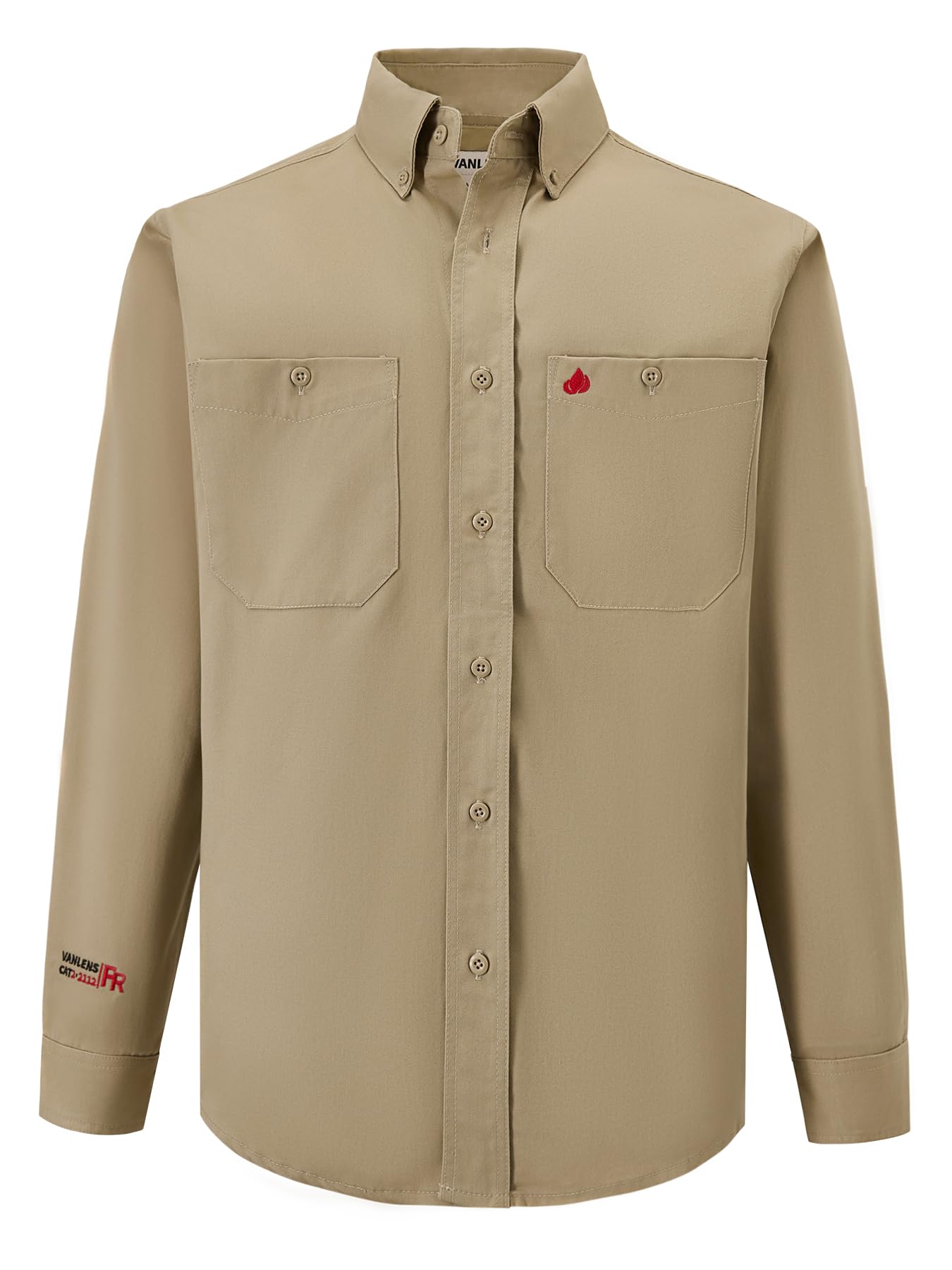 FR Rated Welding Shirts for Men - CAT/HRC2 Certified Button Down Work Shirts - Flame Resistant Protective Clothing for Industrial & Construction Safety