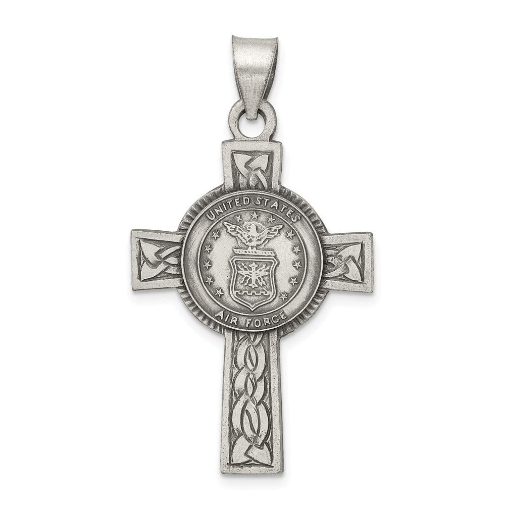 Authentic Sterling Silver US Air Force Cross Pendant - Military Jewelry Gift for Airmen & Veterans - Perfect for Necklaces & Patriotic Occasions