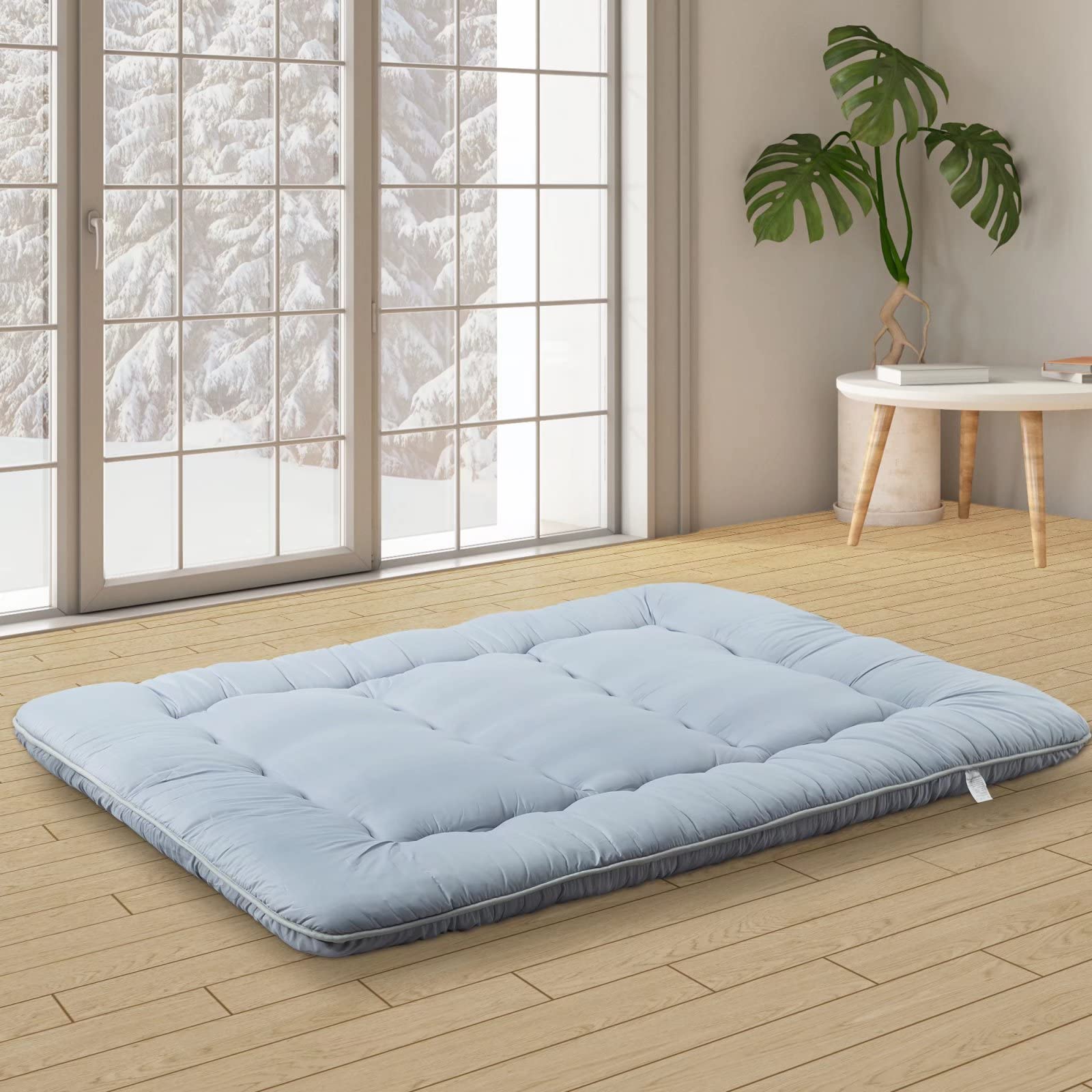 Japanese Floor Mattress - Foldable Camping Pad for Adults, Queen Size | Portable Tatami Mat for Indoor Use, Tent Camping & Guest Bedding | KIAYACI