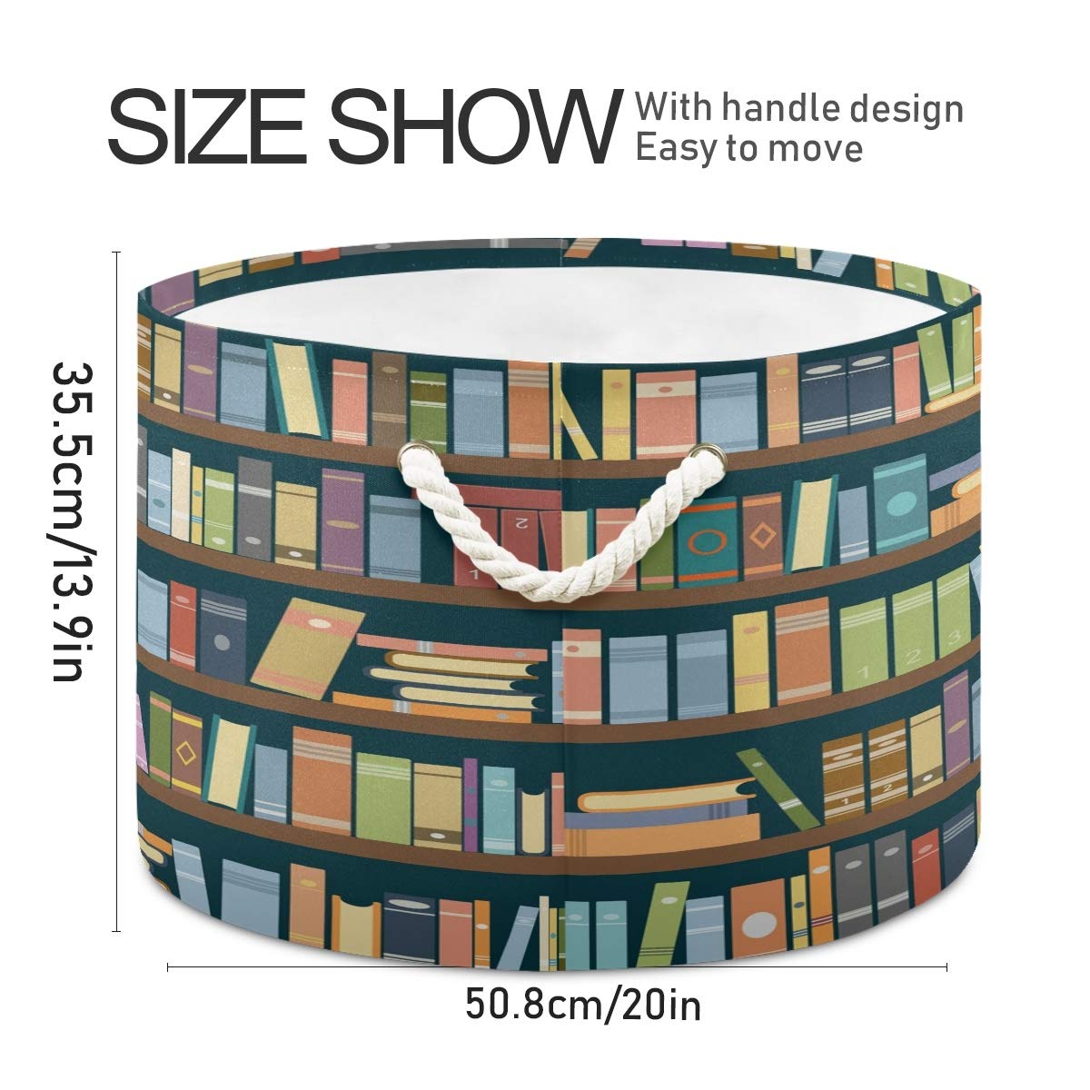 ALAZA Large Storage Bookshelf & Laundry Basket - 20