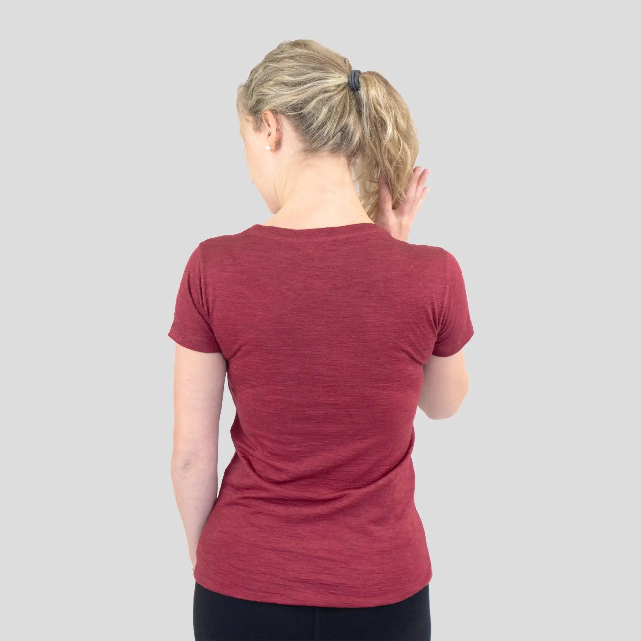 Ultralight Women's Alpaca Wool T-Shirt - 160 GSM Soft Crew Neck Tee for Travel, Hiking & Everyday Comfort