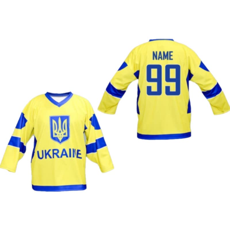 Ukraine National Team Hockey Jersey - Official Yellow Hockey Jersey for Fans & Players - Perfect for Games, Sports Events & Fan Support