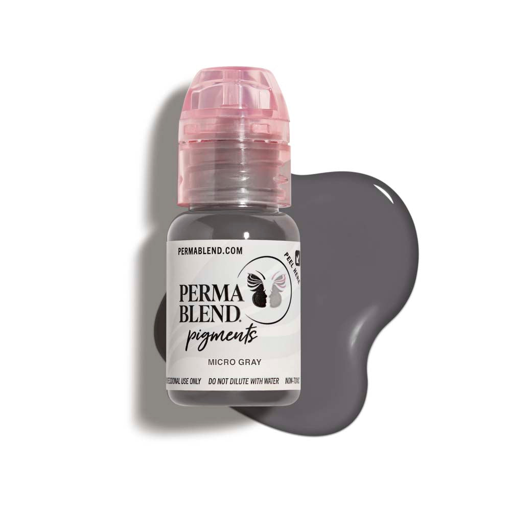 Perma Blend Scalp Micro Grey Pigment - Professional Tattoo Ink for Scalp Micropigmentation | Perfect for Hair Loss Cover-Up & Bald Spot Concealer | Salon & Home Use