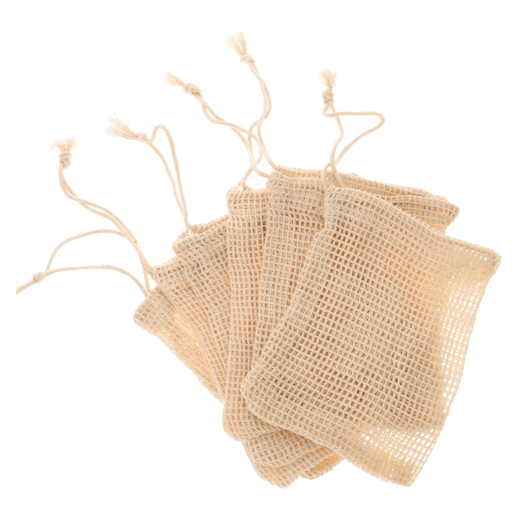 6-Pack Beige Soap Drying Pouches | Quick-Dry Soap Bags with Hook Mount | Foam Saver for Bathroom, Kitchen & Travel | Wall-Mountable & Easy Closure
