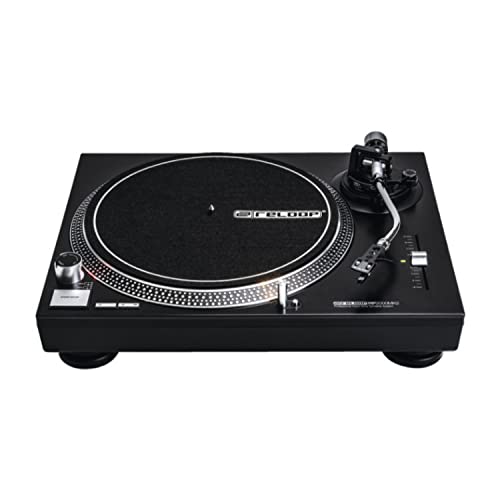 Reloop RP-2000 MK2 Professional Direct Drive DJ Turntable Set (Pair) with Dust Covers & Vinyl Record Cleaning Kit - Perfect for DJs, Clubs & Home Music Enthusiasts