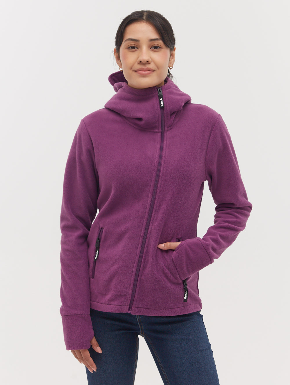Ninja Microfleece Asymmetric Zip Up Hoodie - Soft Warm Winter Jacket for Men & Women - Perfect for Outdoor Activities, Hiking and Casual Wear